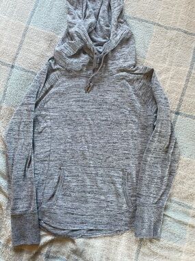 Athleta Light Heather Gray Women's Hooded Pullover